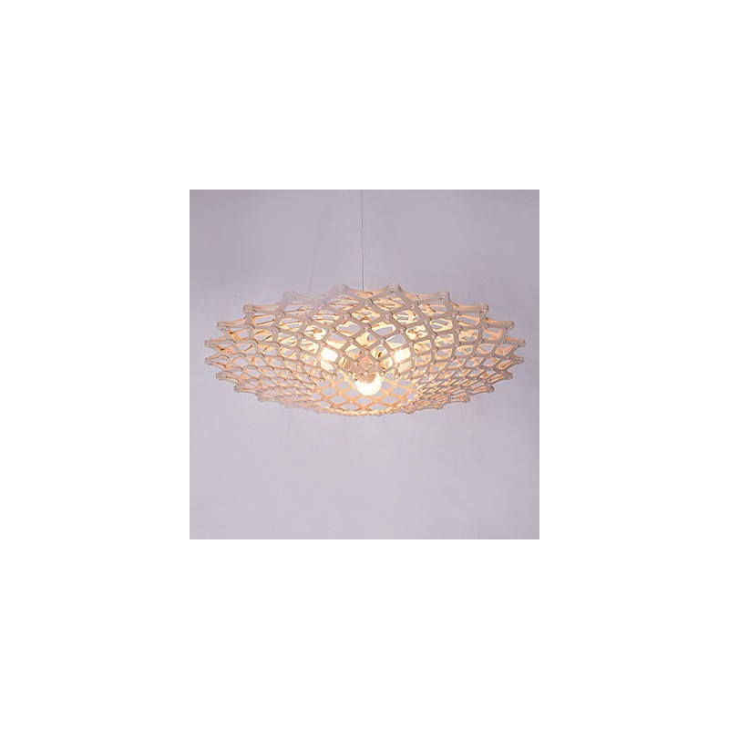 Lampadario in legno e bambù d'epoca LED 1 livello 115 cm 50 cm