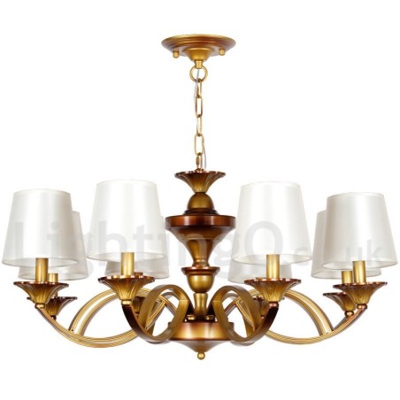 Lampadario retrò mediterraneo classico a 8 luci