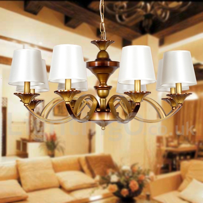 Lampadario retrò mediterraneo classico a 8 luci