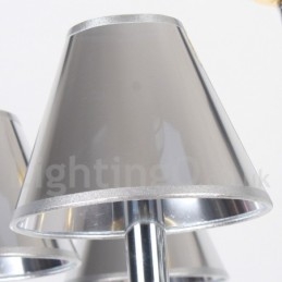 Lampadario a candela moderno cromato a 3 luci