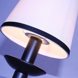 Lampadario mini in stile country designer in metallo, nero e bianco