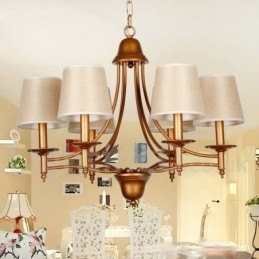 Lampadario a candela 6 luci stile mediterraneo retrò rustico