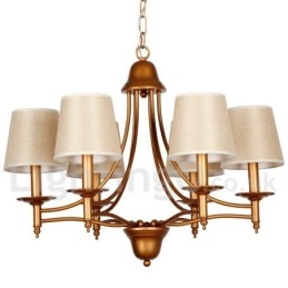 Lampadario a candela 6 luci stile mediterraneo retrò rustico