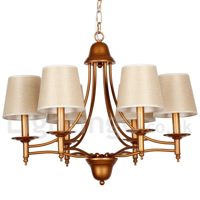 Lampadario a candela 6 luci stile mediterraneo retrò rustico