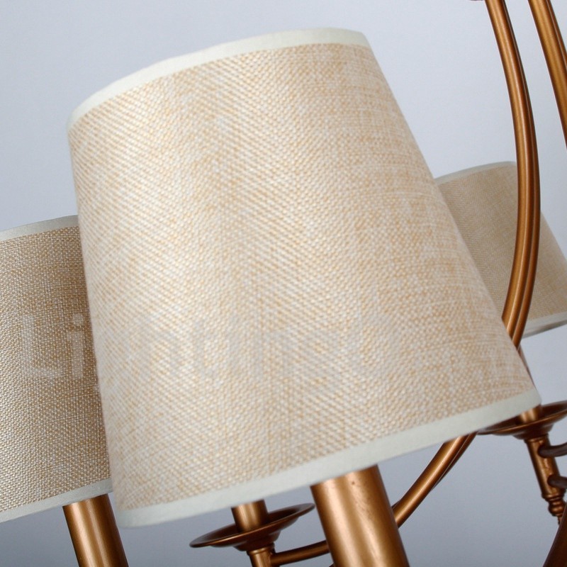 Lampadario a candela 6 luci stile mediterraneo retrò rustico