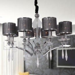Lampadario moderno contemporaneo a 8 luci stile candela