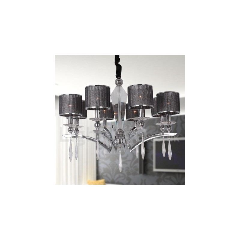 Lampadario moderno contemporaneo a 8 luci stile candela