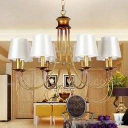 Lampadario rustico mediterraneo moderno a 8 luci in stile candela