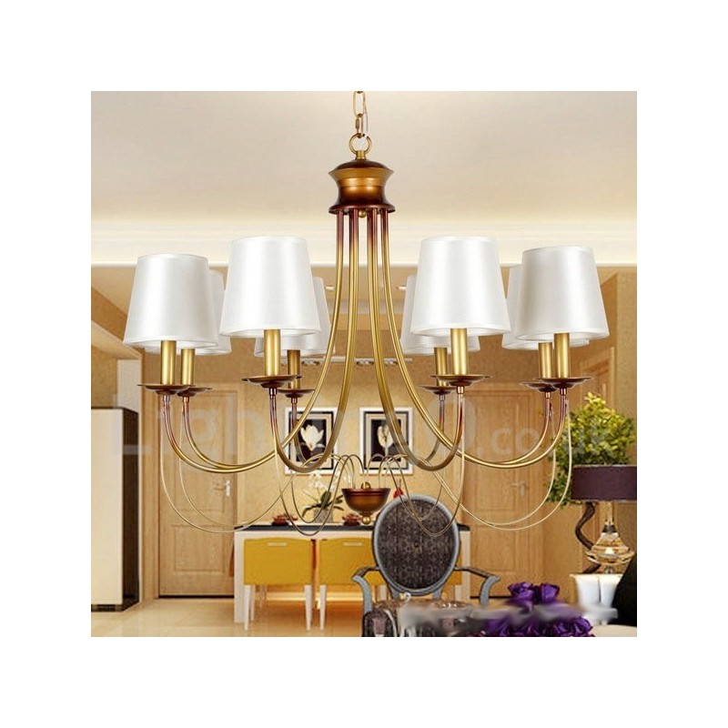 Lampadario rustico mediterraneo moderno a 8 luci in stile candela