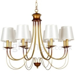 Lampadario rustico mediterraneo moderno a 8 luci in stile candela