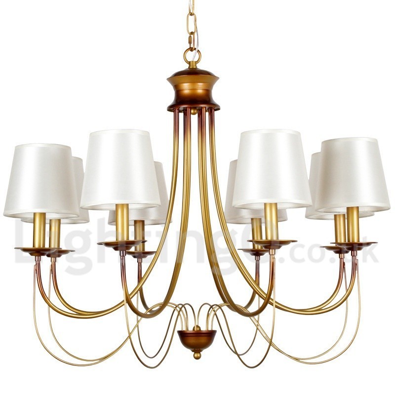 Lampadario rustico mediterraneo moderno a 8 luci in stile candela