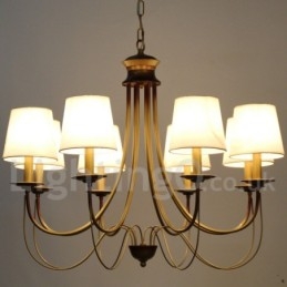 Lampadario rustico mediterraneo moderno a 8 luci in stile candela
