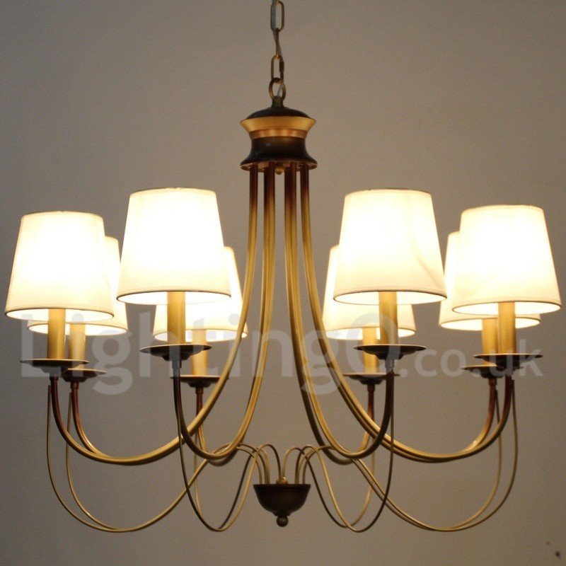 Lampadario rustico mediterraneo moderno a 8 luci in stile candela