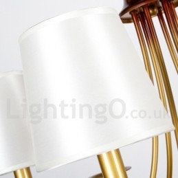 Lampadario rustico mediterraneo moderno a 8 luci in stile candela