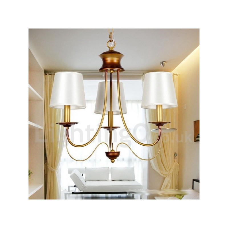 Lampadario a candela a 3 luci in stile mediterraneo rustico moderno