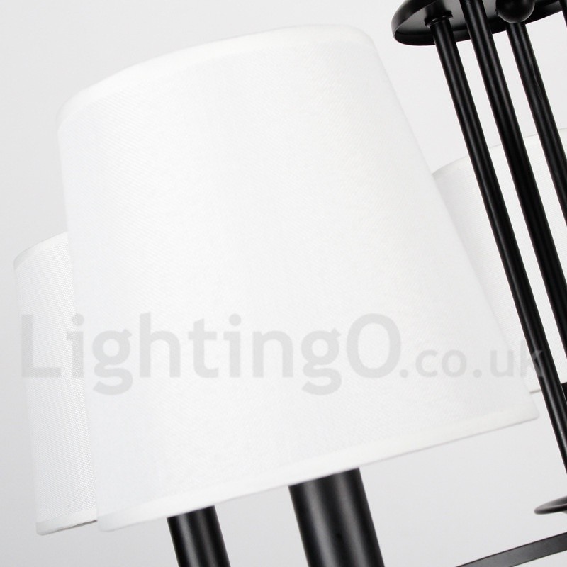 Lampadario a candela rustico mediterraneo retrò nero a 12 luci