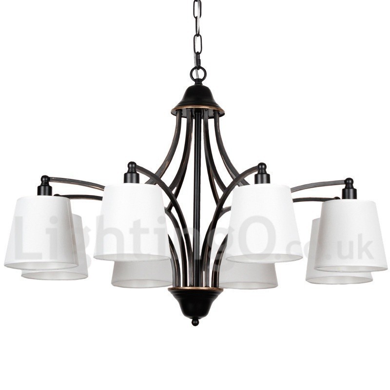 Lampadario rustico retrò vintage contemporaneo a 8 luci E14