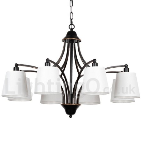 Lampadario rustico retrò vintage contemporaneo a 8 luci E14