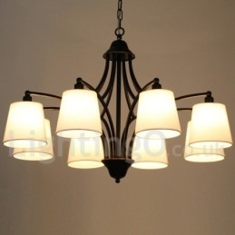 Lampadario rustico retrò vintage contemporaneo a 8 luci E14