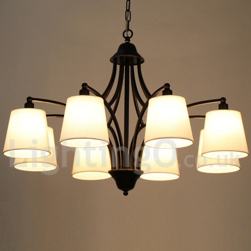 Lampadario rustico retrò vintage contemporaneo a 8 luci E14