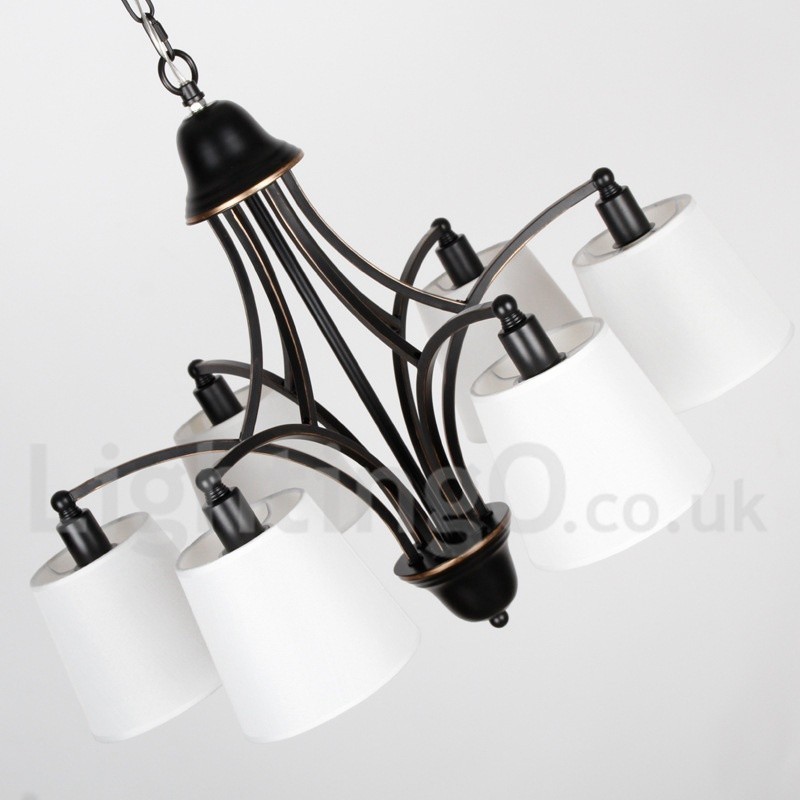 Lampadario rustico retrò vintage contemporaneo a 8 luci E14