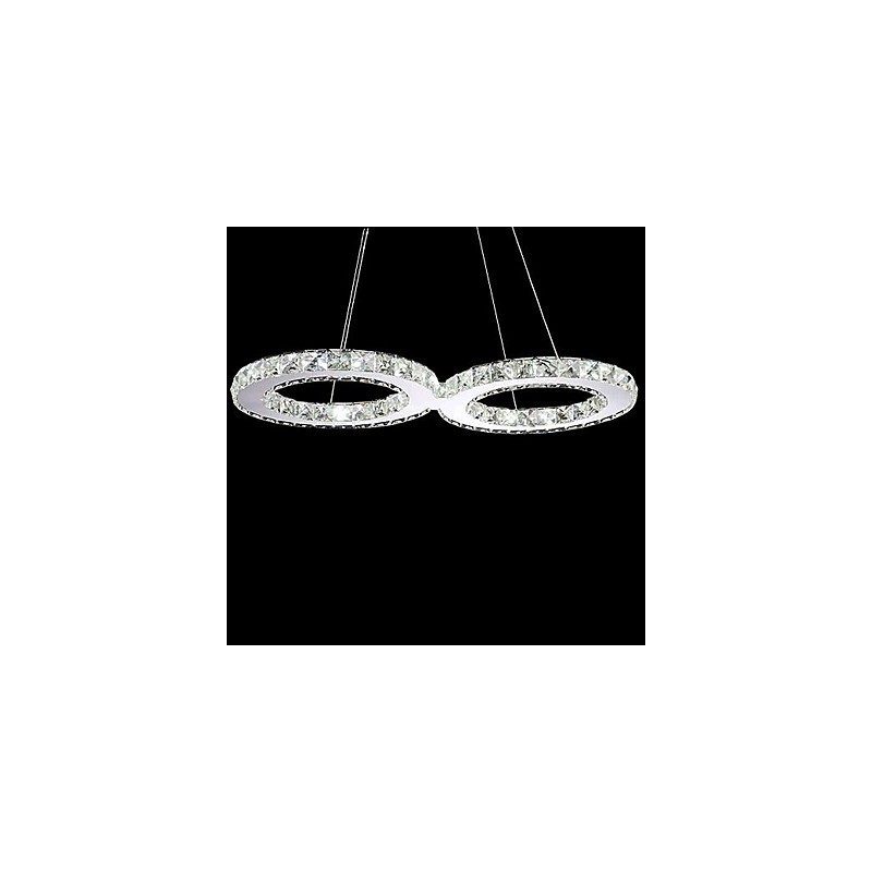 Lampadario in cristallo e metallo LED integrato 12 W