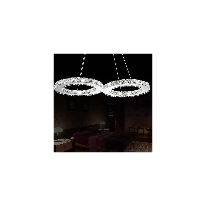 Lampadario in cristallo e metallo LED integrato 12 W