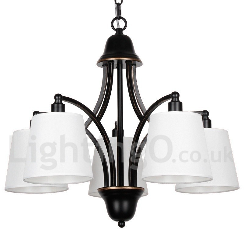 Lampadario rustico retrò contemporaneo a 5 luci