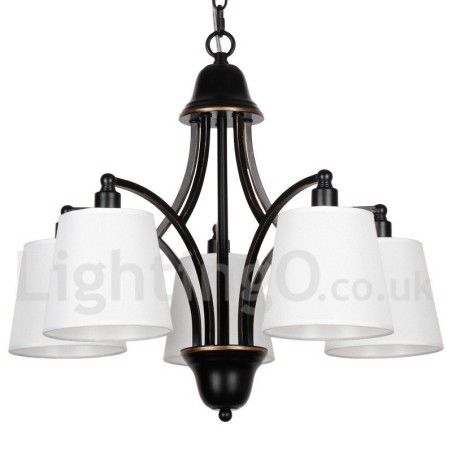 Lampadario rustico retrò contemporaneo a 5 luci