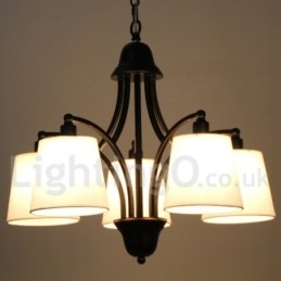 Lampadario rustico retrò contemporaneo a 5 luci