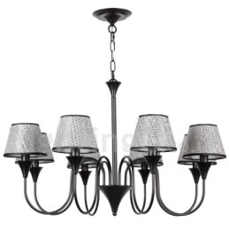 Lampadario rustico moderno retrò nero a 8 luci