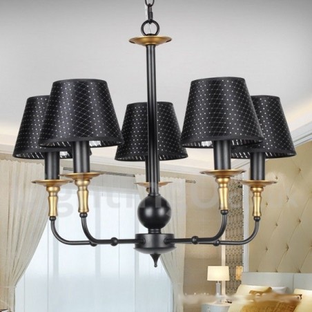 Lampadario rustico retrò a 5 luci