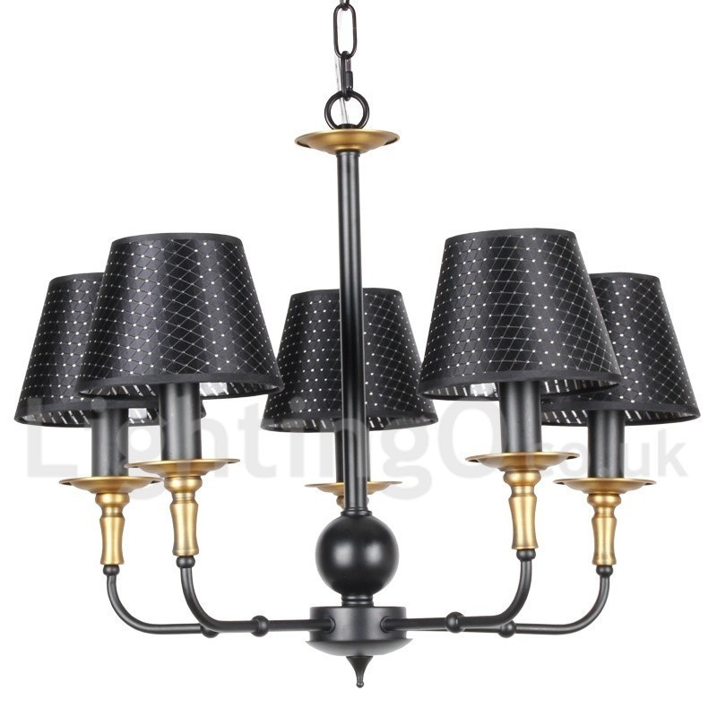 Lampadario rustico retrò a 5 luci
