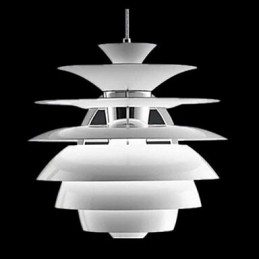 Lampadario a sospensione moderno contemporaneo bianco cromo 40x55 cm E12/E14