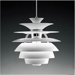 Lampadario a sospensione moderno contemporaneo bianco cromo 40x55 cm E12/E14