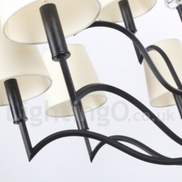 Lampadario contemporaneo a 12 luci in stile candela E14
