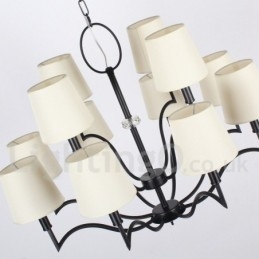 Lampadario contemporaneo a 12 luci in stile candela E14