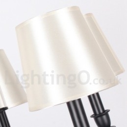 Lampadario a candela retrò contemporaneo nero rustico a 6 luci