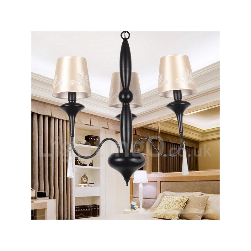 Lampadario a 3 luci stile mediterraneo a candela