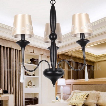 Lampadario a 3 luci stile mediterraneo a candela