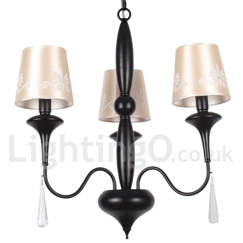 Lampadario a 3 luci stile mediterraneo a candela
