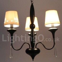 Lampadario a 3 luci stile mediterraneo a candela