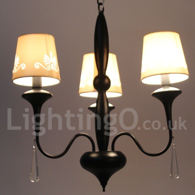 Lampadario a 3 luci stile mediterraneo a candela