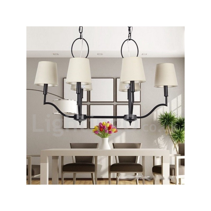 Lampadario moderno contemporaneo a 6 luci stile candela E14