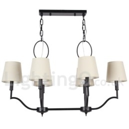 Lampadario moderno contemporaneo a 6 luci stile candela E14