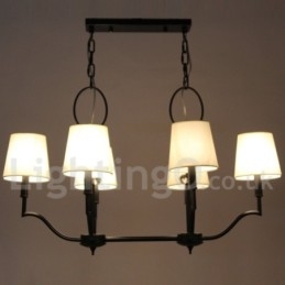 Lampadario moderno contemporaneo a 6 luci stile candela E14