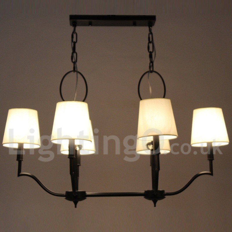 Lampadario moderno contemporaneo a 6 luci stile candela E14