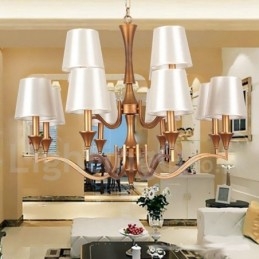 Lampadario a 12 luci in stile mediterraneo a candela