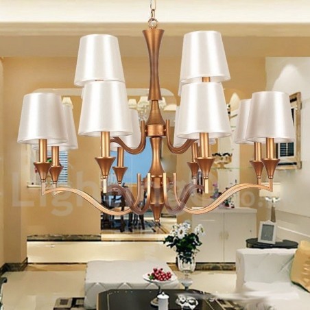 Lampadario a 12 luci in stile mediterraneo a candela