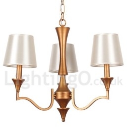 Lampadario classico a 3 luci in stile mediterraneo a candela